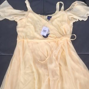Disney Beauty and the Beast Yellow Chiffon Dress
